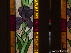 Stained Glass Double Doors with Iris