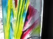 Enameled glass samples