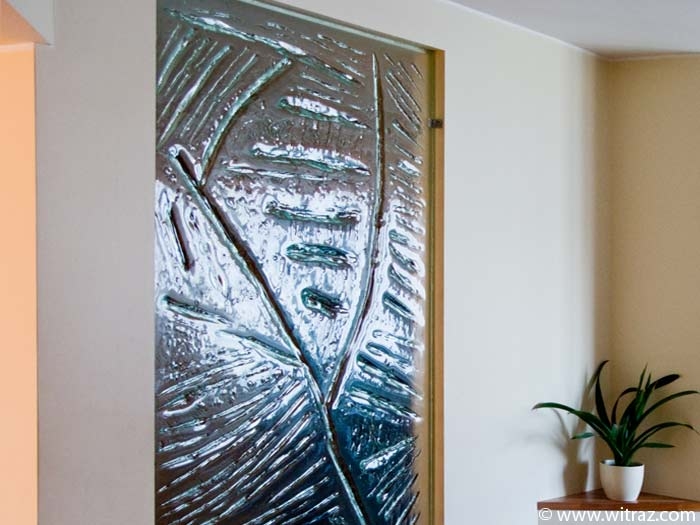 Textured Art Glass Wall Panel