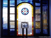 Hospital chapel stained glass window