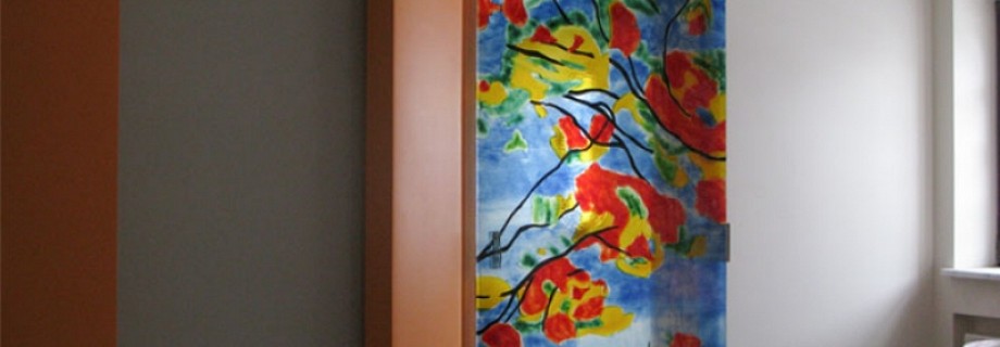 Glass doors inpired by Roland Richardson painting Glass doors inpired by Roland Richardson painting