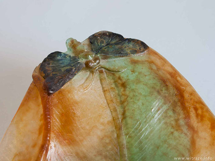 naprawa secesyjnego naczynia ze szkla warszawa jaszczurka motyl