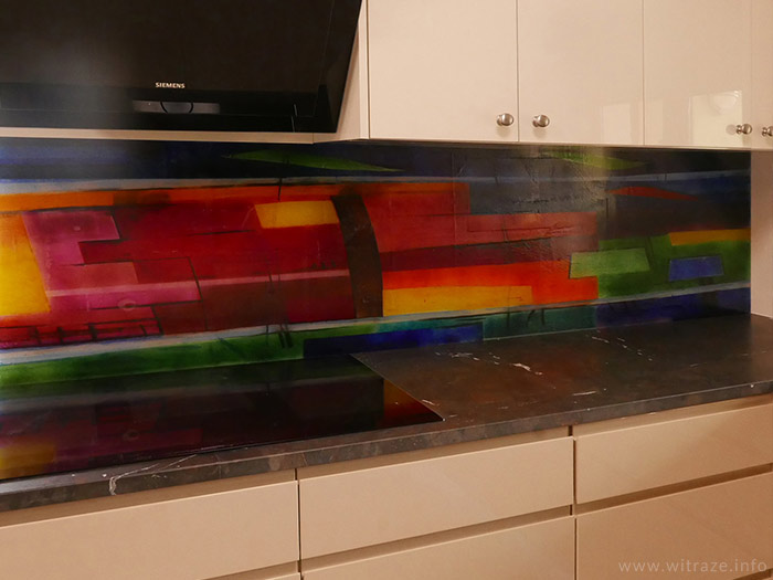 panel kuchenny backsplash z kolorowego szkla artystycznego podswietlany led witraze warszawa5