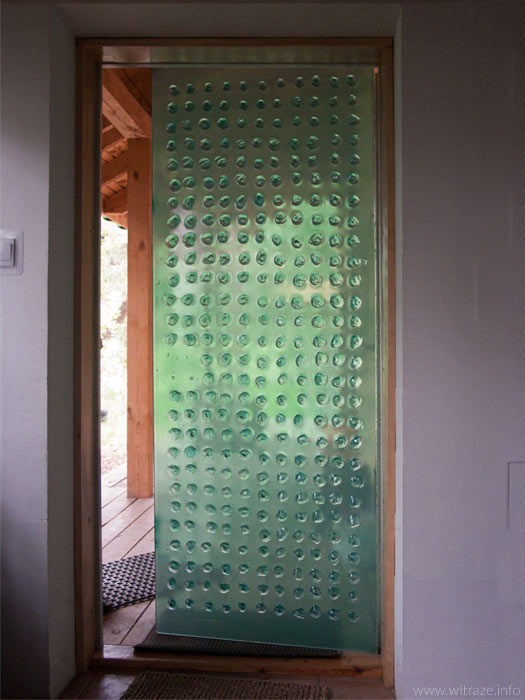 drzwi zielone ladne caloszklane1