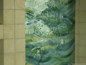 Szkło artystyczne okładzina ściany w łazience