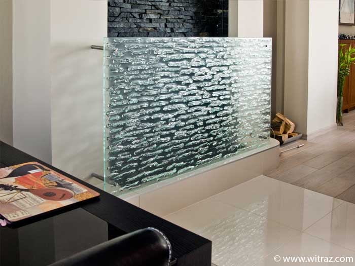 Water fountain art glass screen