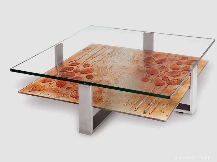 Coffe tables with art glass