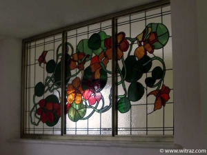 Floral stained glass &quot;Nasturtiums&quot;