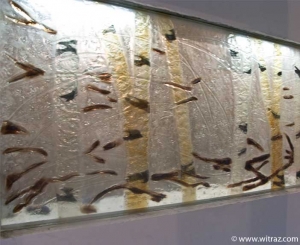 Birch grove - art glass motif