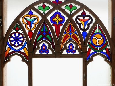 Conservation of stained glass windows from historical masion