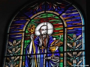 Stained glass windows in the Benedictine Sisters' church in Lomza