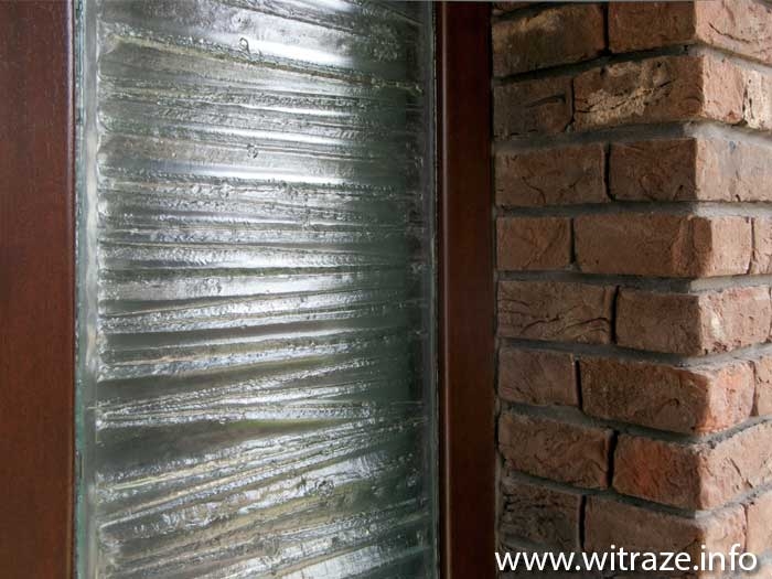 Textured Art Glass on the Facade