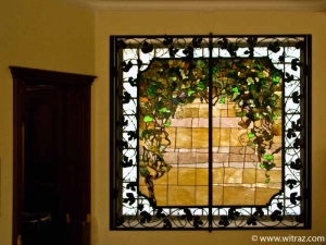 Tiffany-style windows in the private residencies