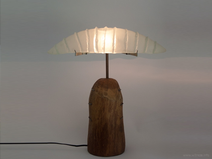 Wooden base table lamp