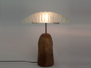 Wooden base table lamp