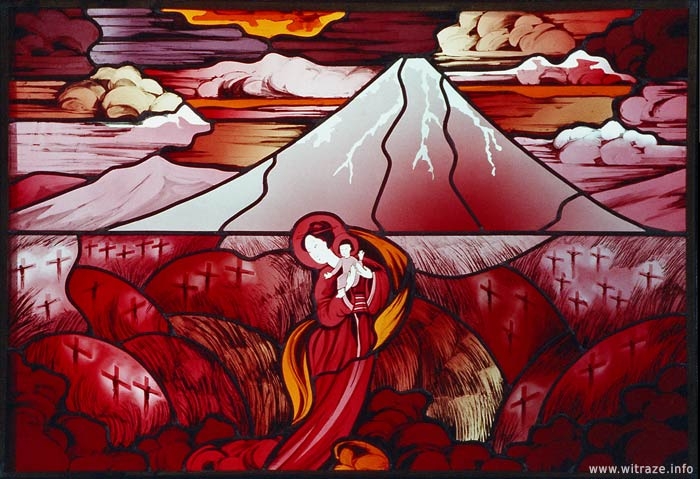 Okno na chórze prawe - obraz 2 - Matka Boża z Dzieciątkiem i Męczennicy