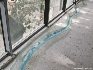 Art glass water stream 