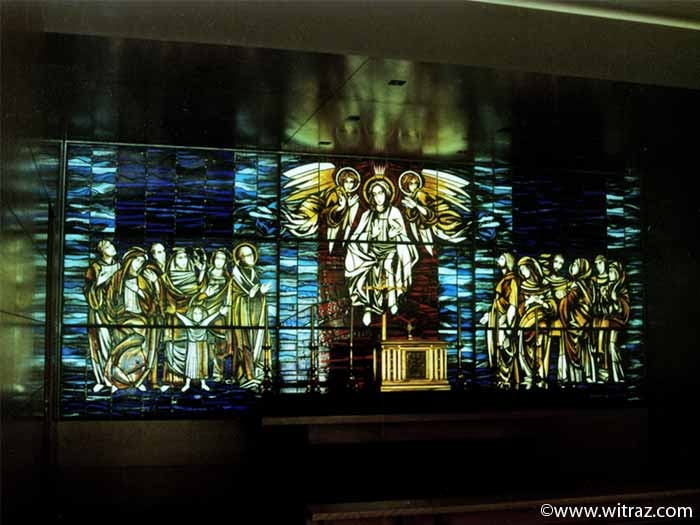 The stained glass dedicated to Opus Dei founder St. Josemaría Escrivá de Balaguer