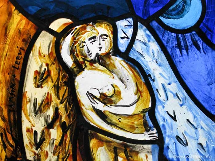 Lovers - small stained glass panel