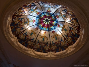 Stained glass dome for a private residence