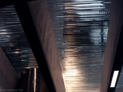 Art glass ceiling at the bank headquaters