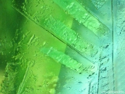Drzwi szklane zielono szmaragdowe ze szkła artystycznego
