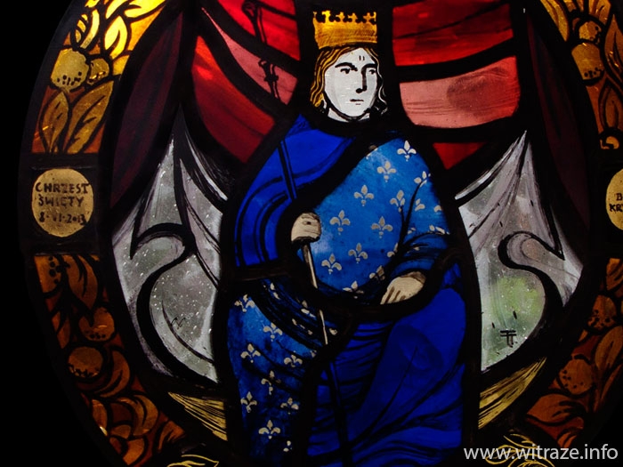 Witrażyk ze Św. Ludwikiem IX, królem Francji