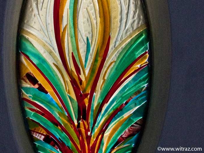 Art Glass in Oval Windows