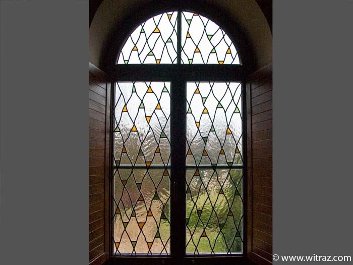 Antique glass glazings in chapels