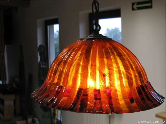 Fused glass lamps