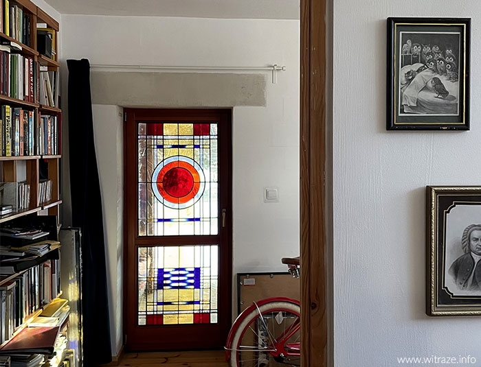 Stained glass porch door