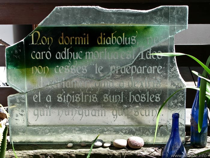 Solid art glass plaques