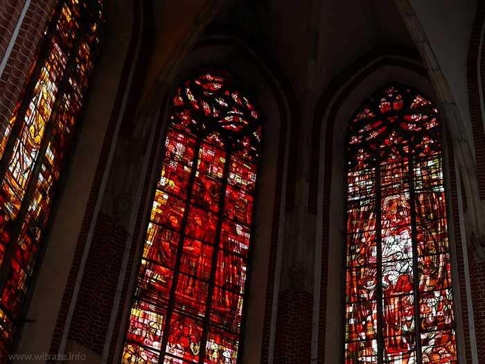 Blessed Virgin Mary at Piasek (Wroclaw) stained glass windows